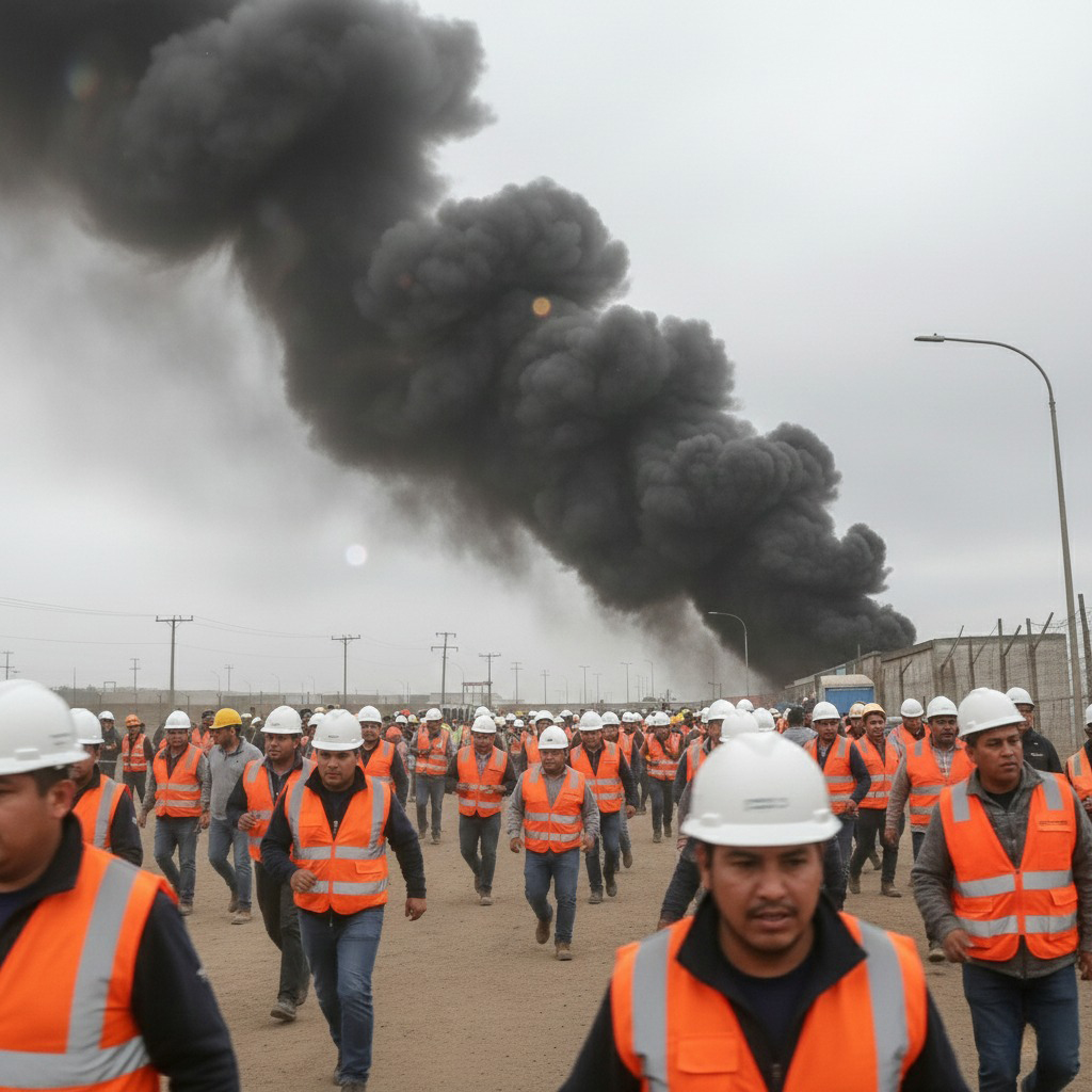 Reportan incendio en complejo térmico de Tocopilla